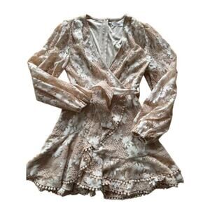 Saints‎ & Secrets Cream Wrap Wedding Reception Festival Dress